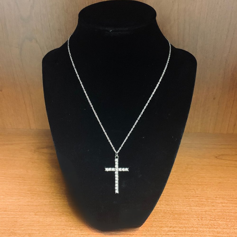 Women's Rhinestone Cross Necklace